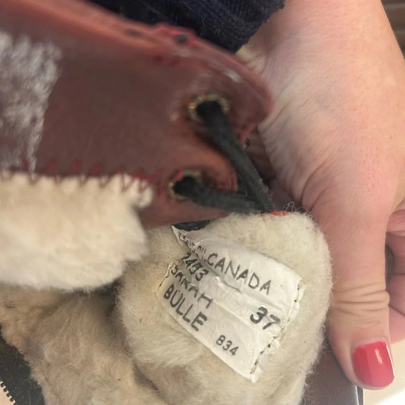 Sauté-Mouton lined boots size 37 (6.5) beautiful details in great used condition - Picture 5 of 12